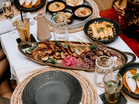 A lavish feast gathering